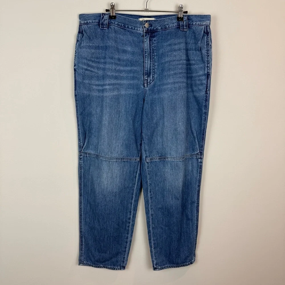 NWOT Madewell High-Rise Tapered Jeans Pleat Edition Sz 32